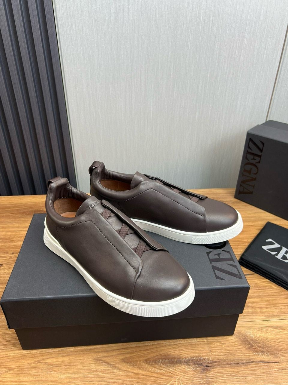 Men’s designer shoes collection.